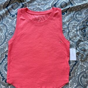 American Eagle Coral Ribbed Tee